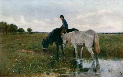 Paarden water geven, 1871, 1912