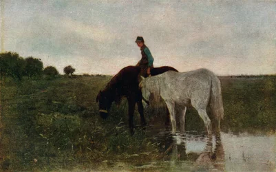 Paarden water geven, 1871, 1913