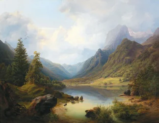 Uitzicht op de Hintersee met Reiteralm