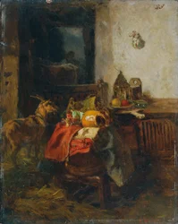 Boerenkamer met een stilleven