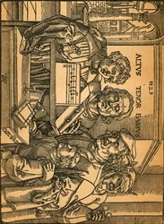 Een zeldzame houtsnede door Anton Von Worms Anton Woensam, 1899