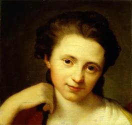 Portret van Angelica Kauffmann, buste lengte