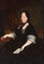 Portret van keizerin Maria Theresia van Oostenrijk 1717-1780 als weduwe, 1772