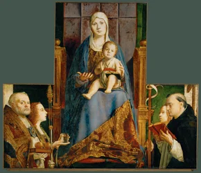 Heilige Maria en kind met de heiligen Nicolaas van Bari, Anastasia, Ursula, Dominicus en Helena