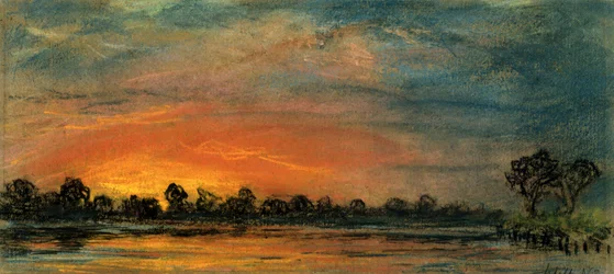 Zonsondergang in Chelsea, Londen