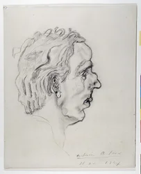 Portret van de dichter Jacques Prevel (1915-1951) in profiel - 11 mei
