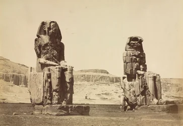 De kolossen van Memnon, Thebe