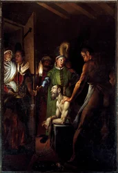 De onthoofding van Johannes de Doper, ca. 1571. H. 280 x 192 cm, kerk San Paolo Converso in Milaan