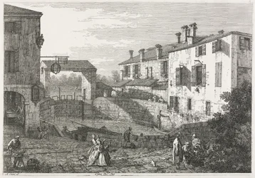 Gezichten: De sluis bij Dolo, 1735-1746