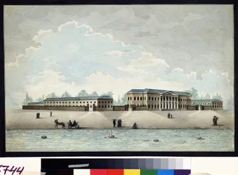 Gezicht op het Pashkov-paleis gebouwd rond 1784 in Moskou