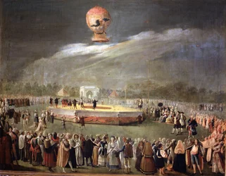 Ballonopstijging in de tuinen van Aranjuez, ca. 1783