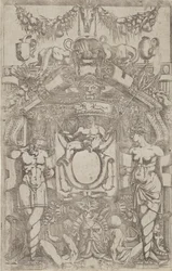 Ornament met een kleine lege ovaal, 1540-45