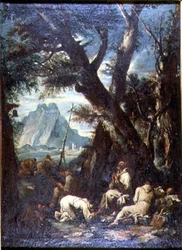 Platteland met Kluizenaars, ca.1700-10
