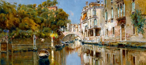 Kanaal in Venetië in de zonneschijn