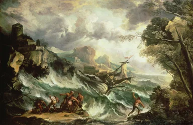 Zeegezicht met schipbreuk, c.1700-07