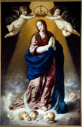 Onbevlekte Ontvangenis. Schilderij door Antonio de Pereda (1599-1669)