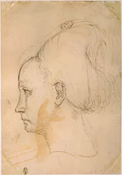 Frankrijk, Parijs, Hoofd van een jonge vrouw