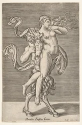 Sater die een nimf draagt, ca. 1505-62
