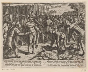 Duitse gezanten bezoeken Julius Civilis De Bataafse oorlogen tegen de Romeinen