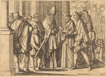 Filips als Jongen voor Margaretha van Oostenrijk