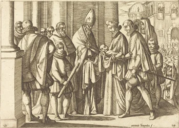 Filips als Jongen voor Margaretha van Oostenrijk