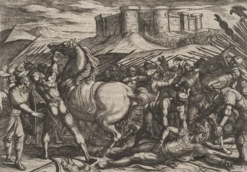 De Romeinen misleid door het paard van Civilis om te geloven dat hij dood of gewond was, 1611