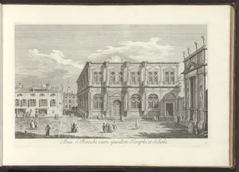 Gezicht op Campo San Rocco te Venetië