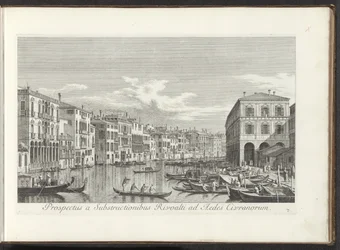 Gezicht op het Canal Grande te Venetië