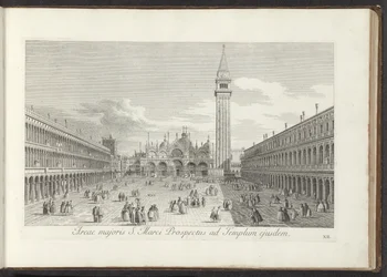 Gezicht op het San Marcoplein en de San Marco te Venetië