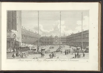 Gezicht op het San Marcoplein te Venetië