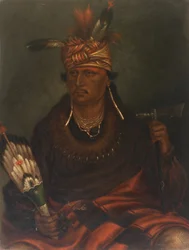 Chetan-woa-kutoa-mang De jager die te voet jaagt, ca. 1887