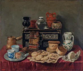 Stilleven met een Ebbenhouten Kist