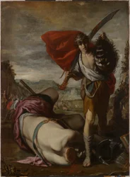 David met het hoofd van Goliath
