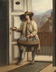 Slowaakse glasverkoper