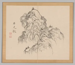 Dubbel Album van Landschapsstudies na Ikeno Taiga, Volume 1 blad 16, 18e eeuw