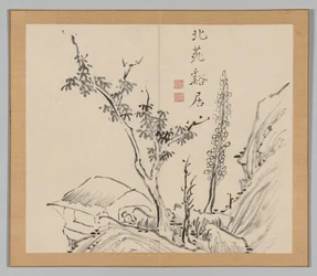 Dubbel Album van Landschapsstudies na Ikeno Taiga, Deel 2 blad 13, 18e eeuw