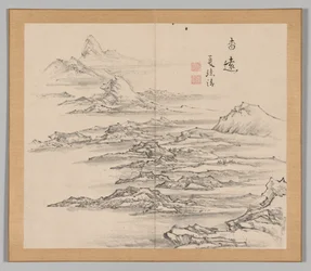 Dubbel Album van Landschapsstudies na Ikeno Taiga, Deel 2 blad 5