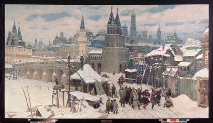 Moskou in de 17e eeuw, de Allerheiligenbrug