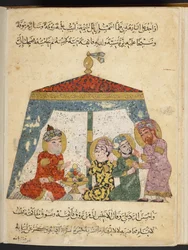 MS add 22114 folio 96r, Maqamat van al-Hariri (perkament)