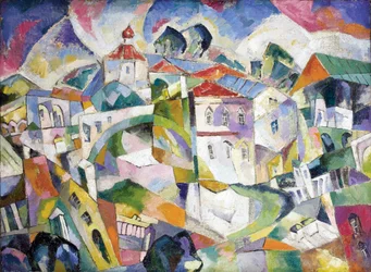 Kubistisch landschap, circa 1910