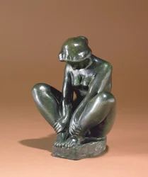 Meisje dat Beide Voeten Vasthoudt, 1920