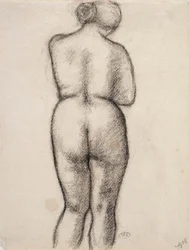 Vrouwelijk model, gezien van achteren