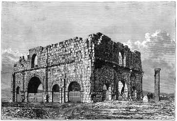 De ruïnes van het Praetorium, Lambaesis, Algerije, ca. 1890