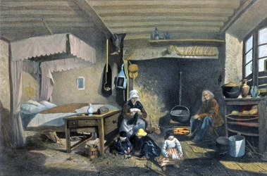 Interieur van een boerenhuis in Royat