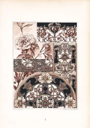 Monochrome Anjer Motieven en Ornamenten (litho)