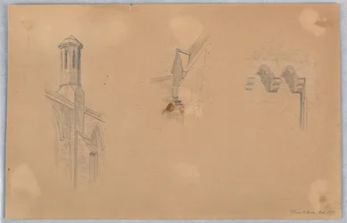 Architectonische details van kerk in Brookline