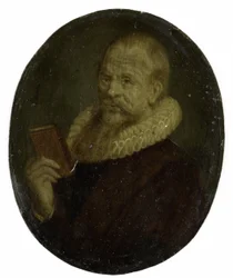 Portret van Theodorus Schrevelius, rector van de Latijnse School in Leiden