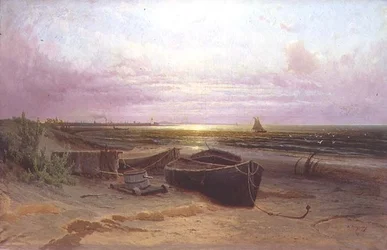 Strand bij Narva Bay