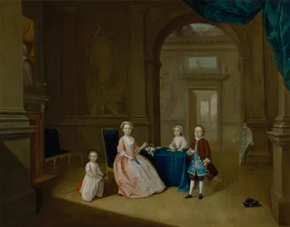Kinderen in een interieur