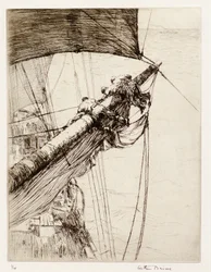 Hoog in de lucht met zeilen